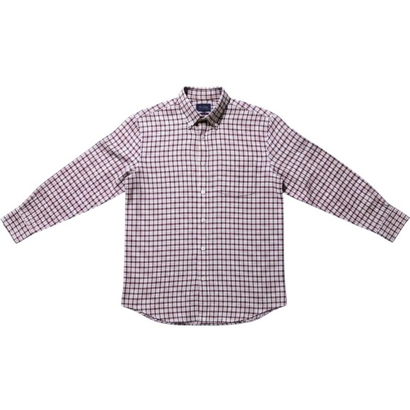 Izod Other - IZOD Mens 4XL Long Sleeve Check Button Down Shirt Red Blue‎ White Plaid Big Tall